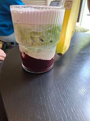 Blueberry Lavender and a Banana at Calm Coffee in Berlin