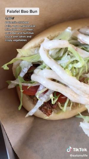 Falafel Bao Bun at Thess Bao in Thessaloniki