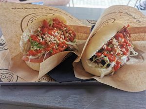 Mushroom Bao with Kimchi at Thess Bao in Thessaloniki