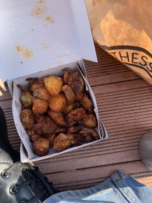 Simple crushed potatoes   at Thess Bao in Thessaloniki