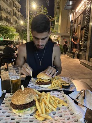 Truffle mayo & avocado burger at Brothers in Law in Thessaloniki