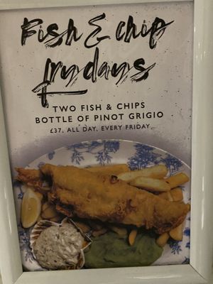 Fish and chips offer (they have a vegan option)  at The Herbalist in Maidstone