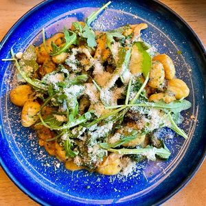 Wild mushroom, & sage gnocchi, kale at The Herbalist in Maidstone
