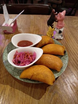Empanadas at Dinamita Perfumada in Madrid