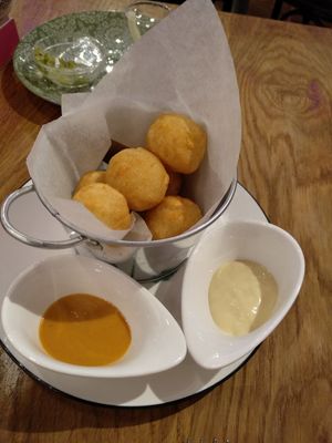 Croquetas de yuca at Dinamita Perfumada in Madrid