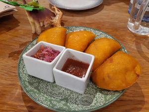 Starter: Empanadas sagradas at Dinamita Perfumada in Madrid