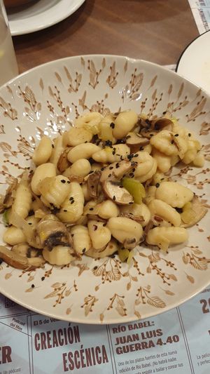 Ñoque de shitakii at Dinamita Perfumada in Madrid