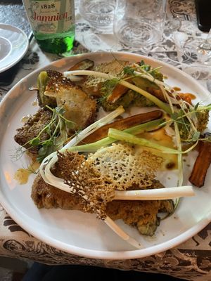 Seitan fatto in casa con verdure  at Bookeria in Rovinj