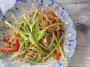 Thai dish at Bookeria in Rovinj