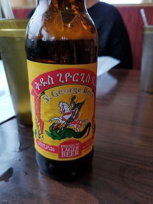 St. George Ethiopian beer at Dilla Ethiopian restaurant in Minneapolis