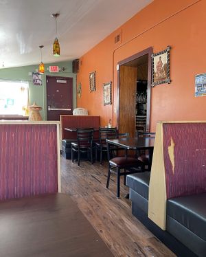 Inside  at Dilla Ethiopian restaurant in Minneapolis