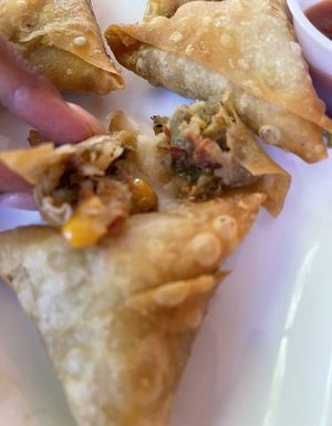Inside the sambusa  at Dilla Ethiopian restaurant in Minneapolis