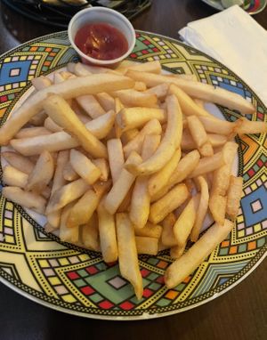 French fries   at Dilla Ethiopian restaurant in Minneapolis