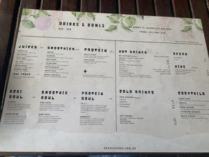 Menu  at Crave Cairns in Cairns