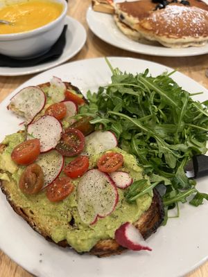Vegan avocado toast  at Claudine in Encino