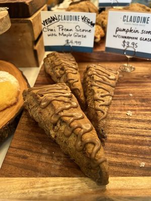Vegan Chai Pecan Scone  at Claudine in Encino