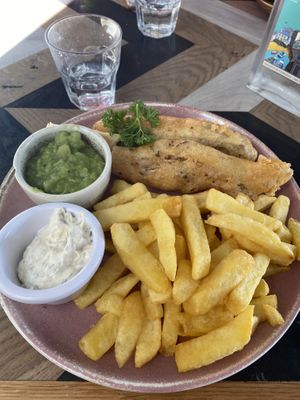 Banana blossom ‘fish’ and chips at The Harbour in St Ives