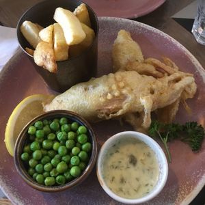 ‘Fish’ and chips  at The Harbour in St Ives