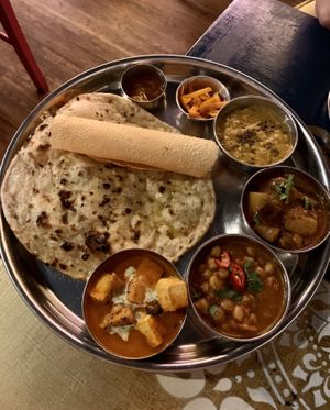 Vegan thali   at Indian Summer in Brighton
