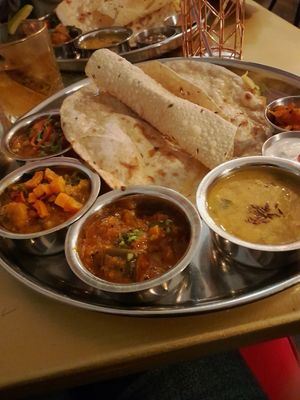 Vegan thali at Indian Summer in Brighton