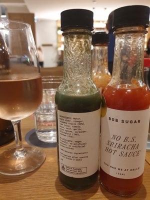 Vegan wine & sauces at Bob Sugar in Torquay