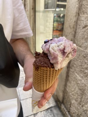 Chocolate and banana blueberry   at Ela's in Split