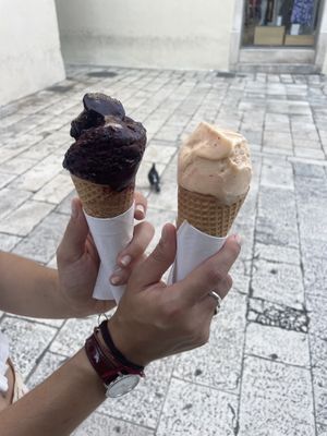 Berries and peach  at Ela's in Split