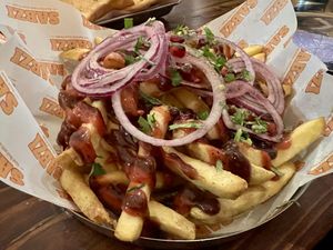 Chip chaat  #Veganuary at Sabzi in Edinburgh