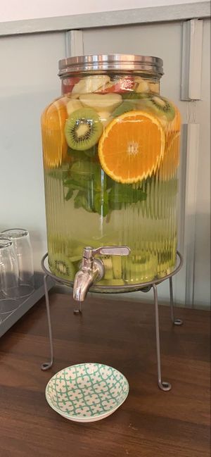 yummy fruit water  at Sattva Vegan in Vienna