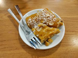 Mango dessert. Very nice at Sattva Vegan in Vienna