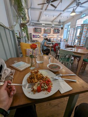 Köstlich und alles vegan ! I love it! at Sattva Vegan in Vienna