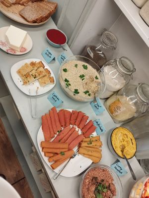 They had bread and wurst as well at Sattva Vegan in Vienna