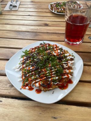 Japanese pancake at Sattva Vegan in Vienna
