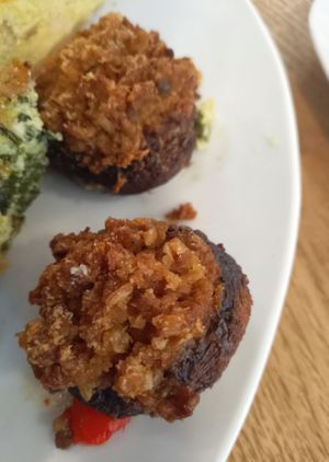 Filled Champignons - delicious at Sattva Vegan in Vienna