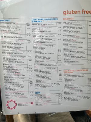 menu as at March 2024 at Marmalade Kitchen in Rhos On Sea