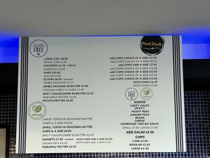 Menu  at Beachcliff Fish & Chips in Penarth