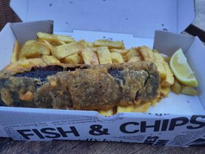 Small tofish and chips at Beachcliff Fish & Chips in Penarth