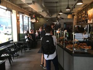 Inside of venue. at Gregory's Coffee - 6th Ave in New York City