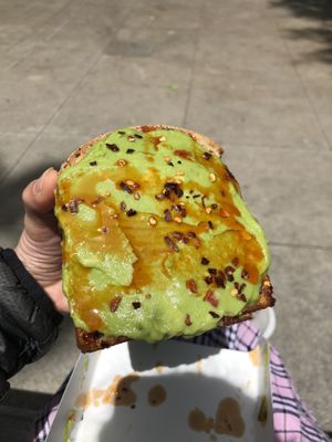 spicy avo   at Gregory's Coffee - 6th Ave in New York City