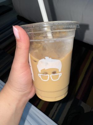 Iced latte   at Gregory's Coffee - 6th Ave in New York City
