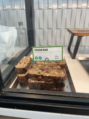 Food case at Gregory's Coffee - 6th Ave in New York City