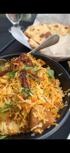 Vegetable biryani at Bombay River in Red Bank