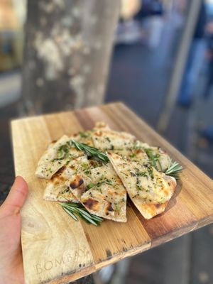 Garlic Naan Bread at Bombay River in Red Bank