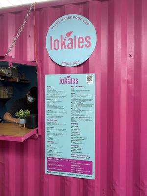 Menu/storefront at Lokales in Bayamon