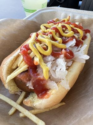Carrot hot dog  at Lokales in Bayamon
