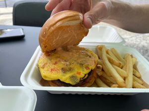 Brunch burger at Lokales in Bayamon