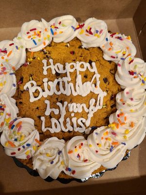 Custom cookie cake at The Difference Baker in Ashburn