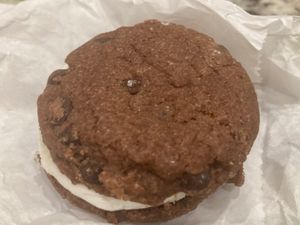 Double chocolate chip cream pie cookie at The Difference Baker in Ashburn