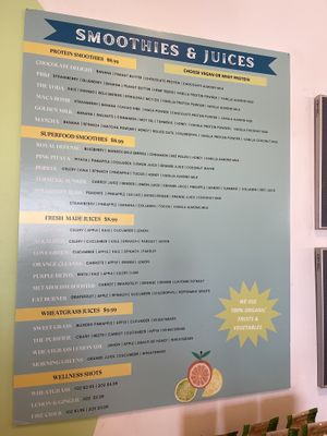 Menu online as well  at Soulberry Natural Market in New Hope