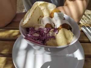 Falafel bowl at Sunrays Kitchen in Lagos